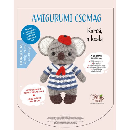 Amigurumi csomag – KARCSI, a koala