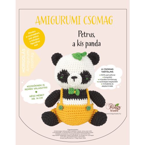 Amigurumi csomag – PETRUS, a kis panda