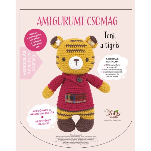 Amigurumi csomag – TONI, a tigris